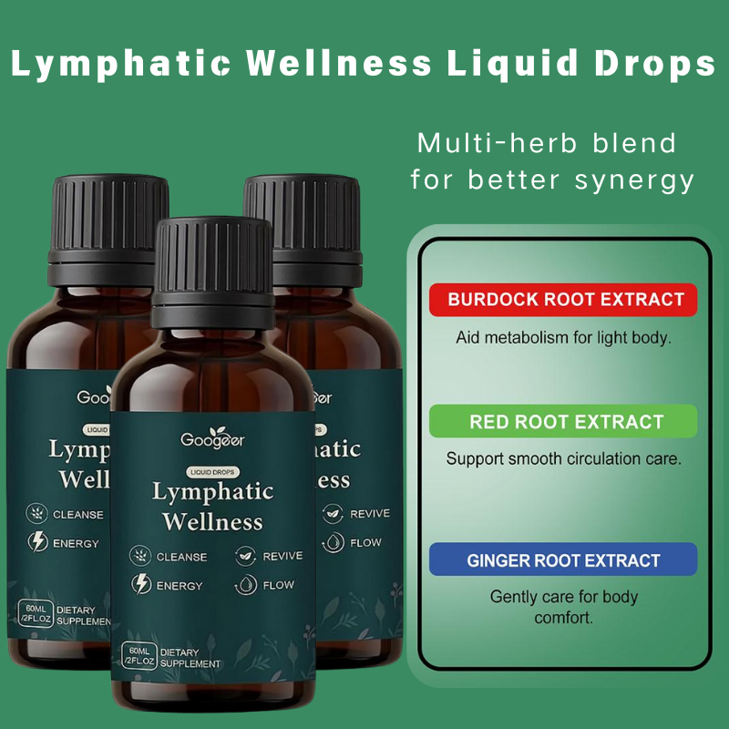 Natural Herbal Wellness - 60ml Lymphatic Support Liquid Drops Natural