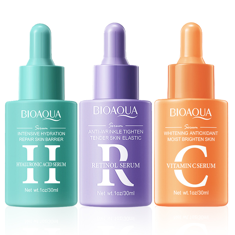 1/3pcs BIOAQUA Vitamin C Retin - The Ordinary Serum Hyaluronic Acid ulasan dan harga