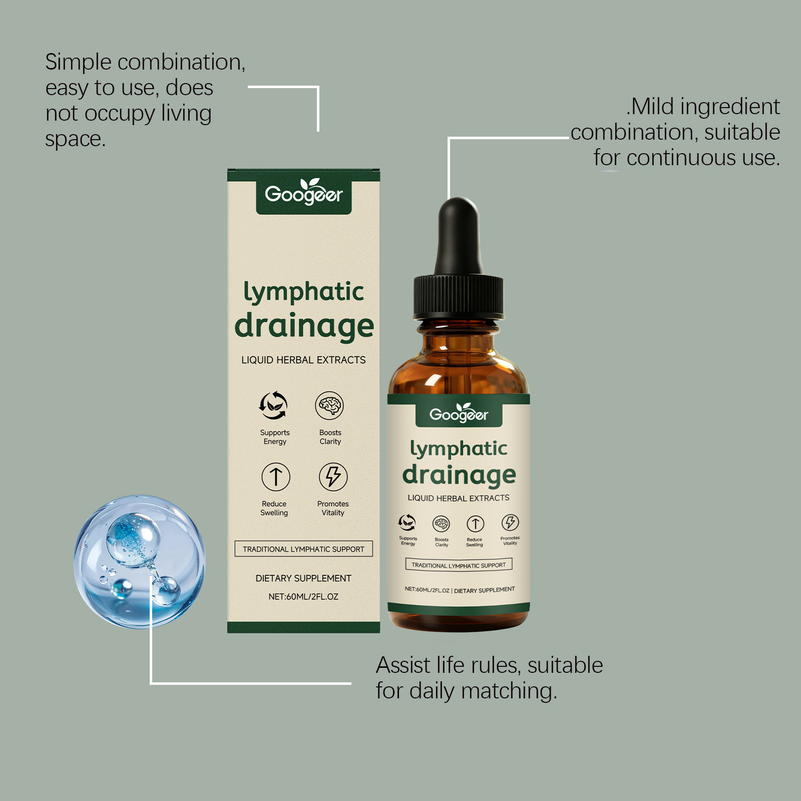 Lymphatic Drainage Drops 11-in - Natural Herbal Wellness ulasan dan harga