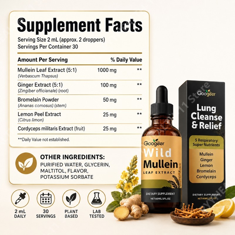 Mullein Liquid Drops Herbal Bl - Herbal Wellness In ulasan dan harga